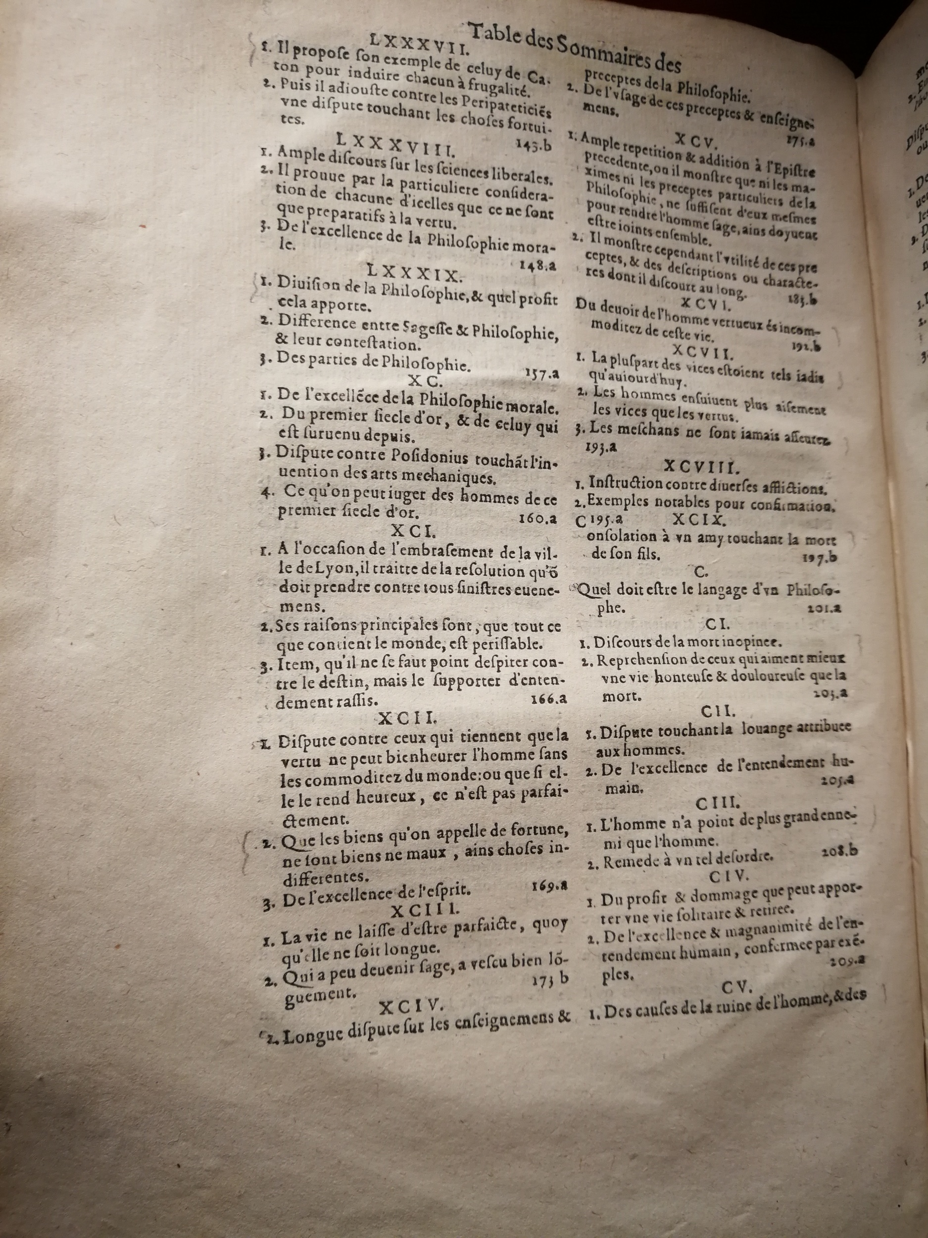 1590 (= 1595) - Jean Houzé - Œuvres morales et mêlées de Sénèque, Trésor de philosophie morale - T. 2 - BnF