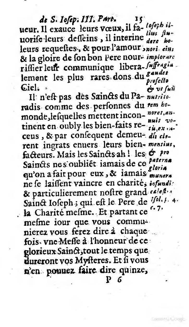 1646 - Jean Piot - Trésor inestimable de Saint-Joseph - BNC Rome