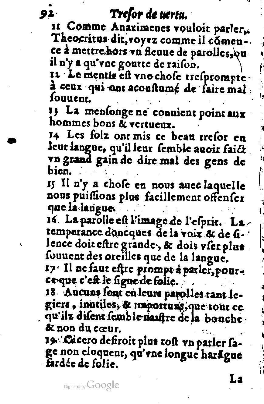 1576 - Benoît Rigaud - Trésor de vertu - British Library 1576 - Benoît Rigaud - Trésor de vertu - British Library