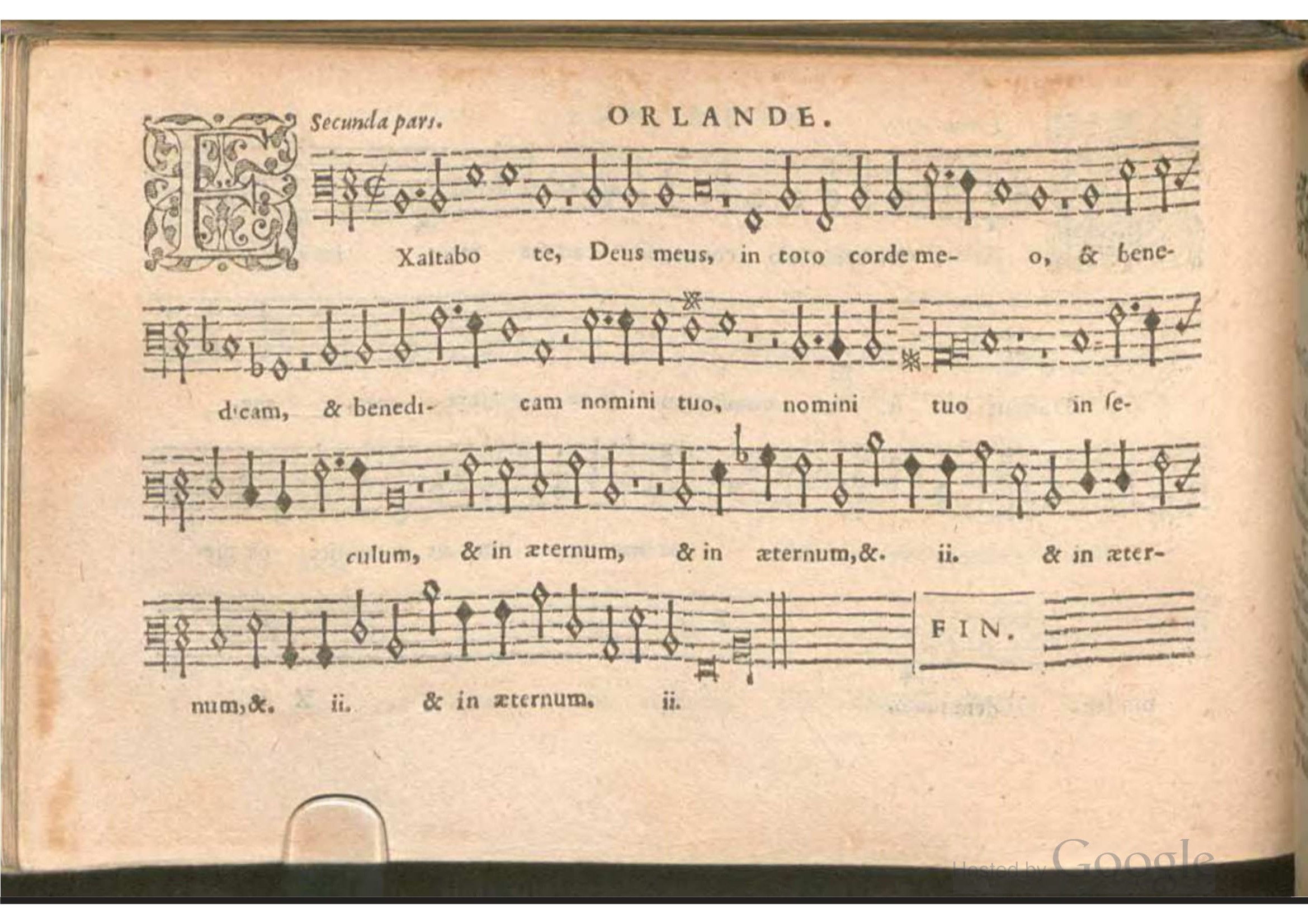 1576 - [Pierre de Saint-André] - Trésor de musique d’Orlande de Lassus Bassus - BSB Munich