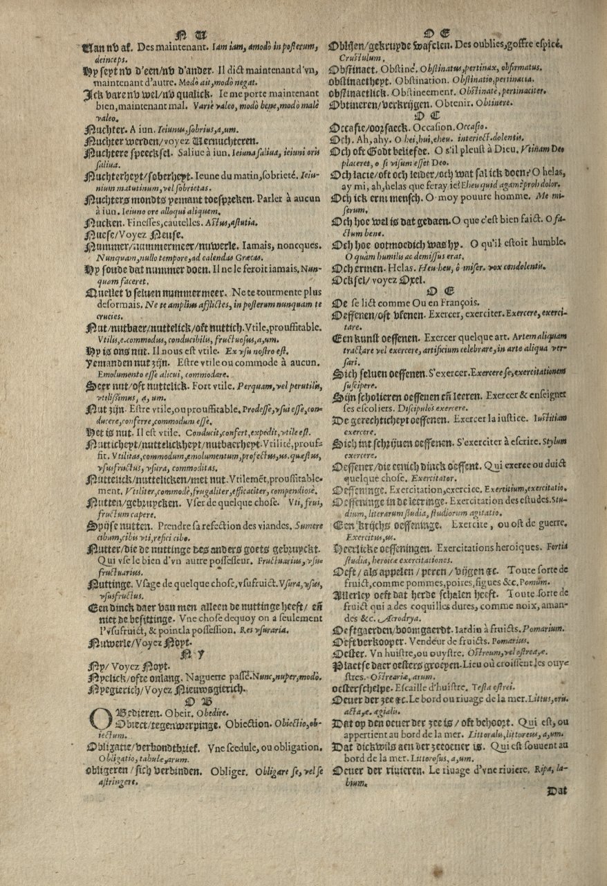 1573 - Christophe Plantin - Trésor du langage bas-allemand - Greifswald