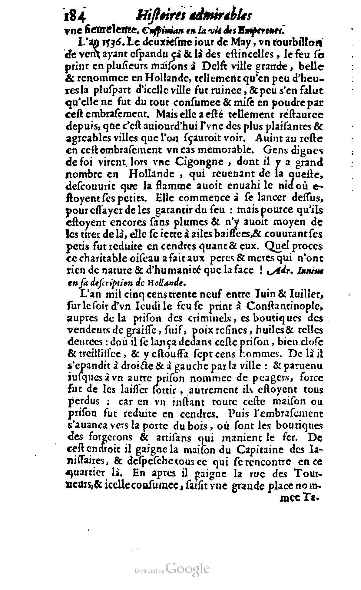 1620 - Samuel Crespin - Trésor d’histoires admirables et mémorables - BCU Lausanne