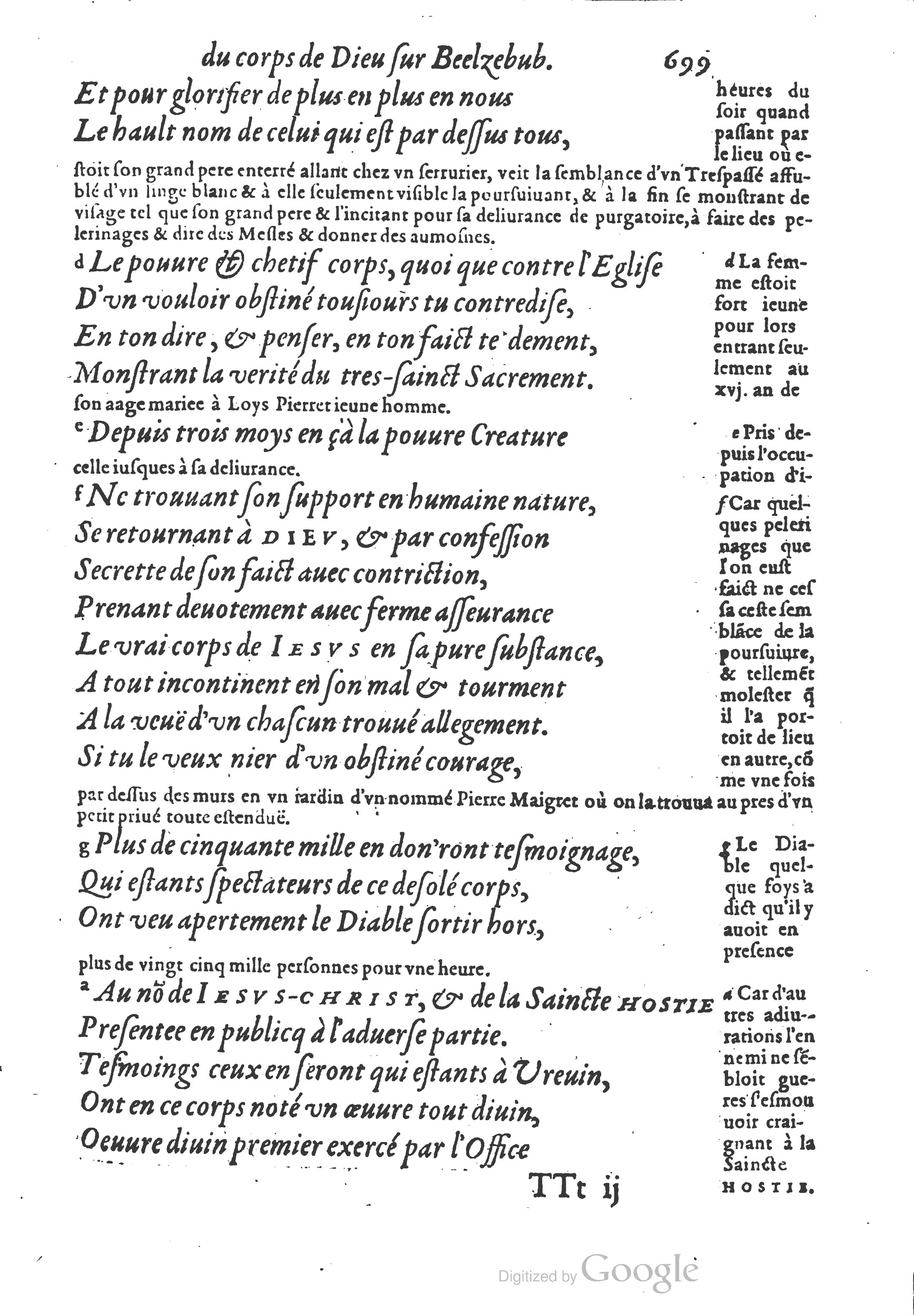 1578 - Nicolas Chesneau - Trésor et entière histoire de la triomphante victoire du corps de Dieu sur l’esprit malin - British Library