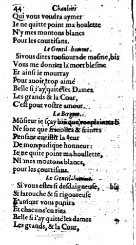 1623 - Jacques Cailloüé - Trésor ou recueil des chansons amoureuses - British Library