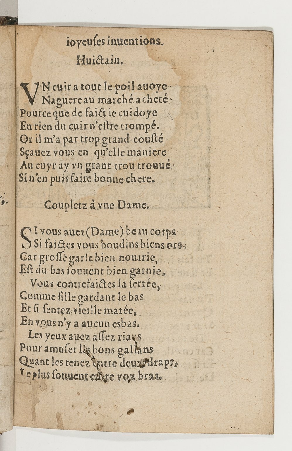 1568c. - Veuve Jean Bonfons - Trésor des joyeuses inventions du parangon de poésies - BnF Arsenal