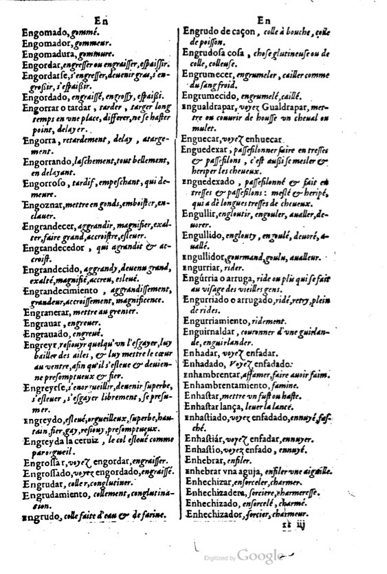 1621 - Adrian Tiffaine - Trésor des deux langues espagnole et française - BM Lyon