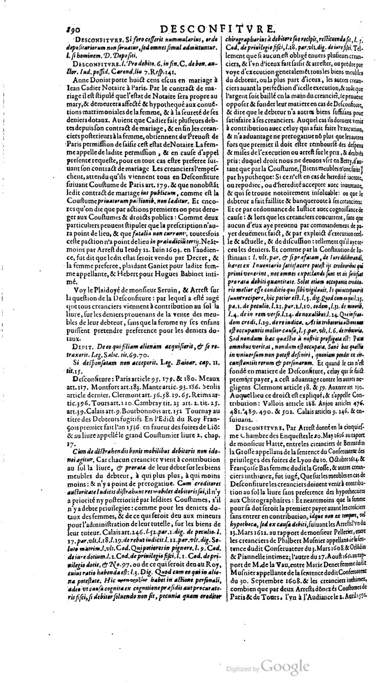 1629 - Veuve Nicolas Buon - Trésor du droit français (29620 T. 1) - BM Lyon