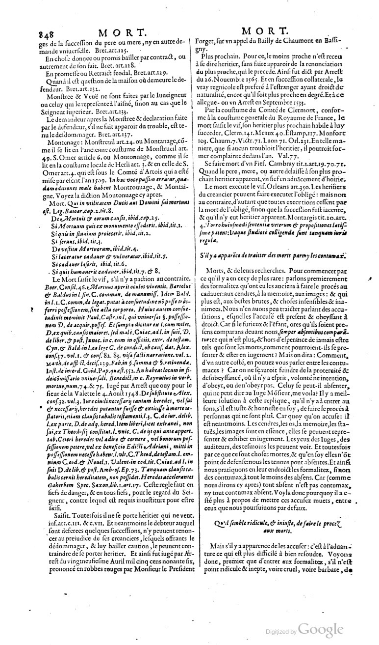 1629 - Veuve Nicolas Buon - Trésor du droit français (29620 T. 2) - BM Lyon 1629 - Veuve Nicolas Buon - Trésor du droit français (29620 T. 2) - BM Lyon