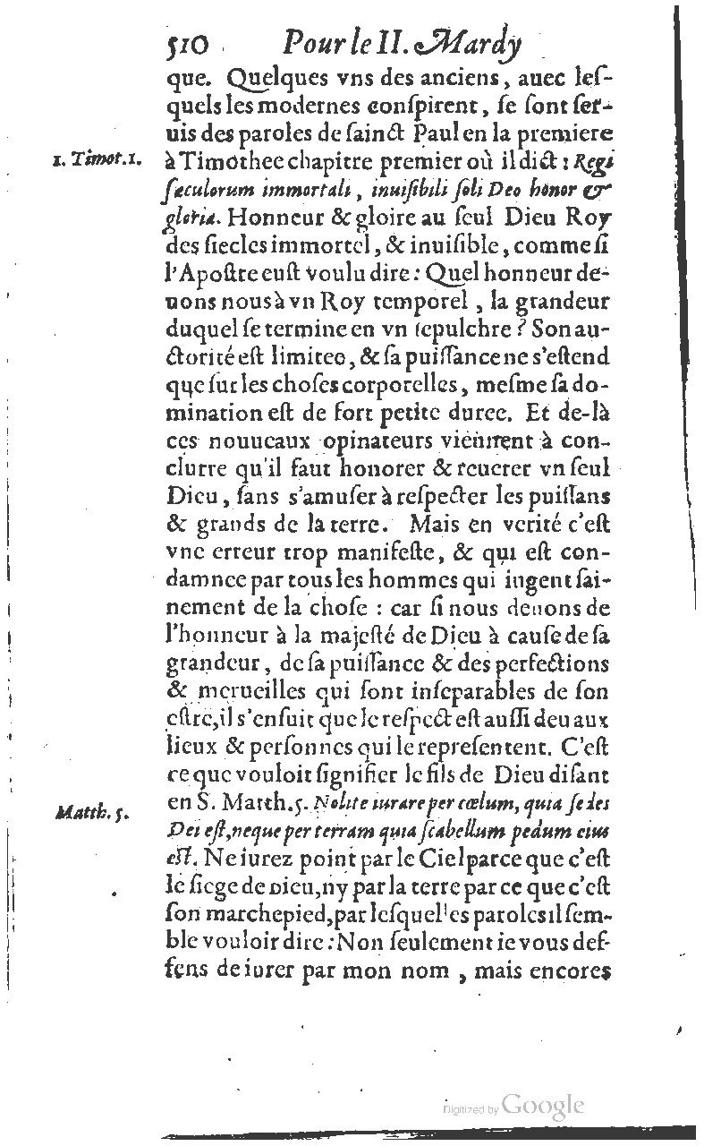 1607 - Nicolas Du Fossé - Trésor quadragésimal - T 01 - BM Lyon