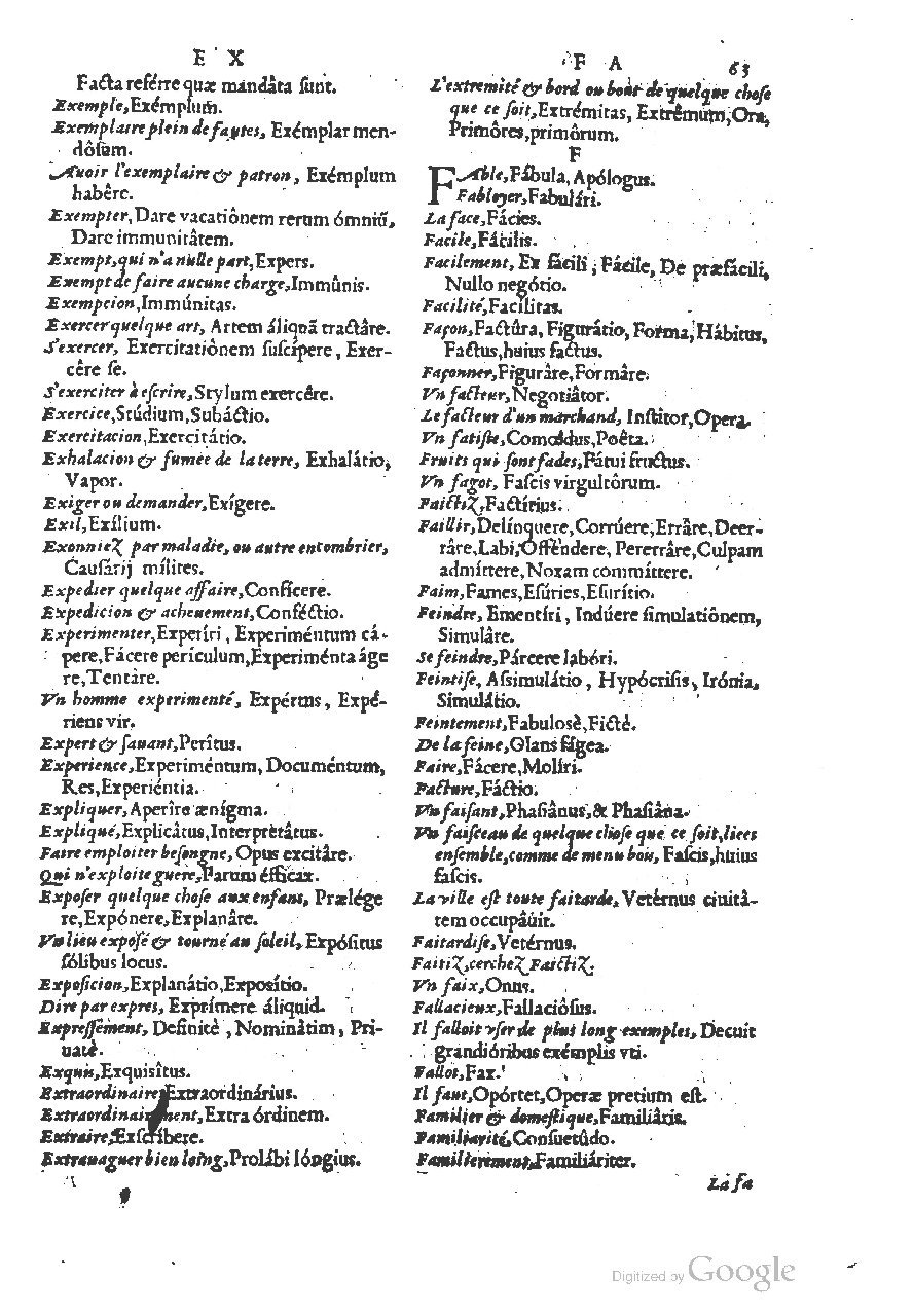 1558 - Guillaume Rouillé - Trésor des mots et traits français - BSB Munich