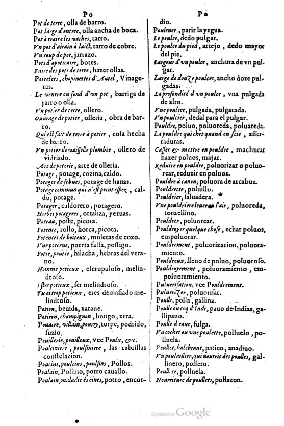 1621 - Adrian Tiffaine - Trésor des deux langues espagnole et française - BM Lyon