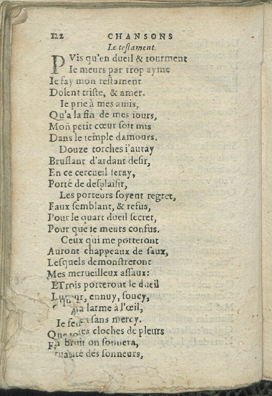 1575 - Pierre Brenouzet - Trésor de tous les recueils de chansons, tant amoureuses, rustiques, que musicales - Det KLG Copenhague