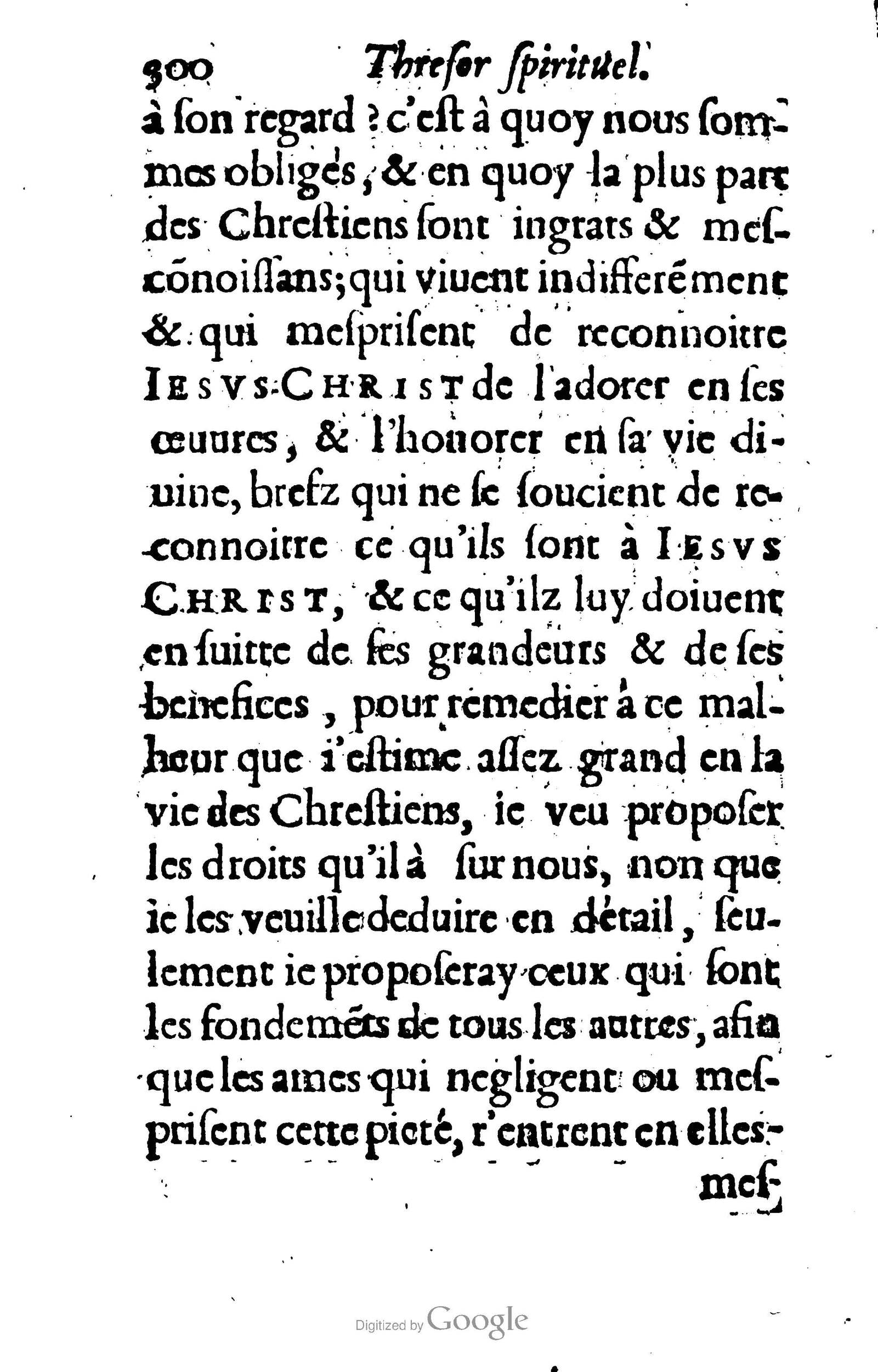 1633 - François Waudré - Trésor spirituel contenant les excellences du christianisme - BM Lyon