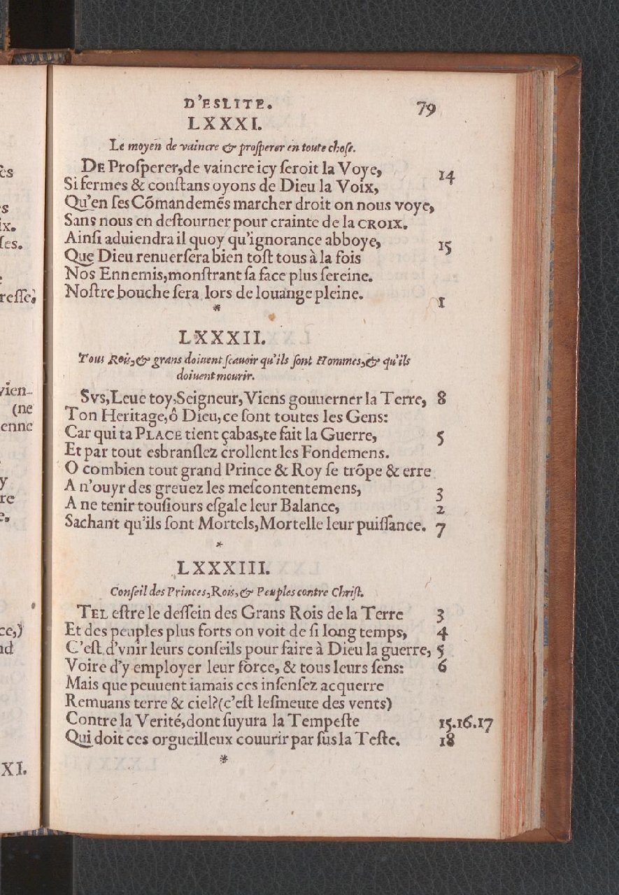 1577 - Jean de Laon - Trésor des 150 psaumes de David - Genève