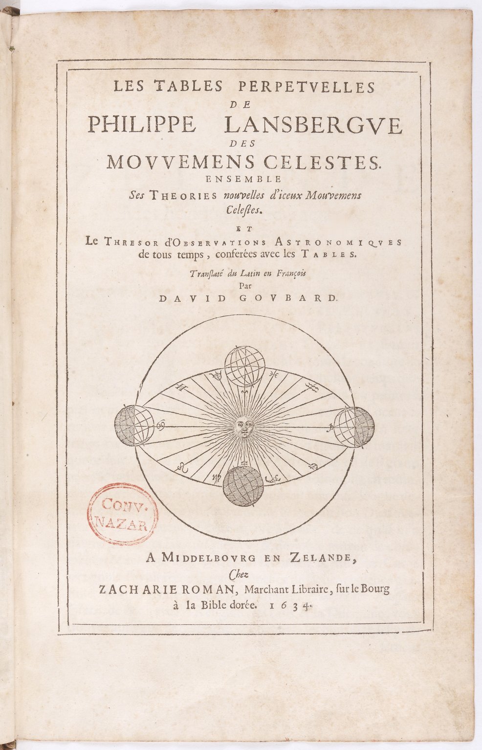 1634 - Zacharie Roman - Les Tables perpétuelles - BnF Arsenal
