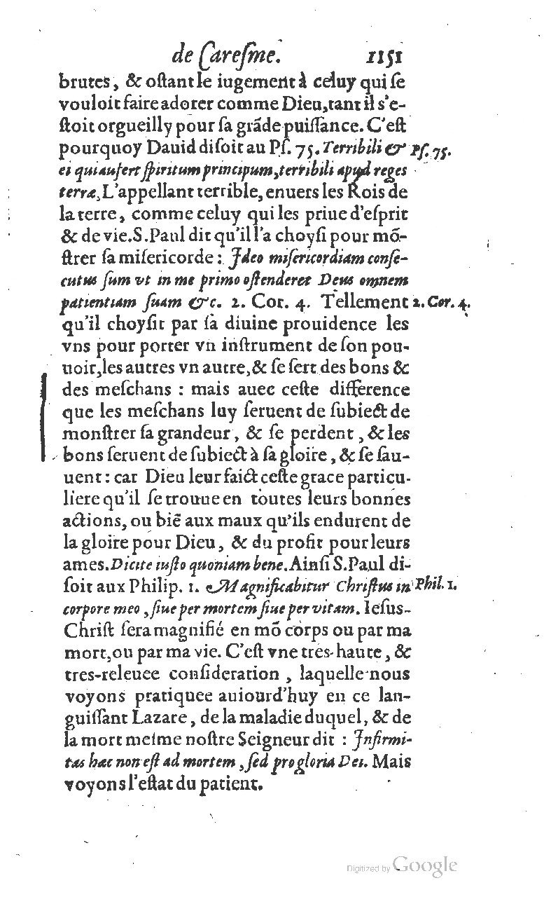 1607 - Nicolas Du Fossé - Trésor quadragésimal - T 01 - BM Lyon