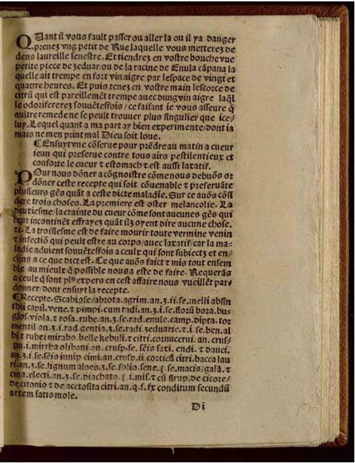 1532 - Jean Bignon - Trésor du remède préservatif et guérison de la peste - Séville Capitular y Colombina