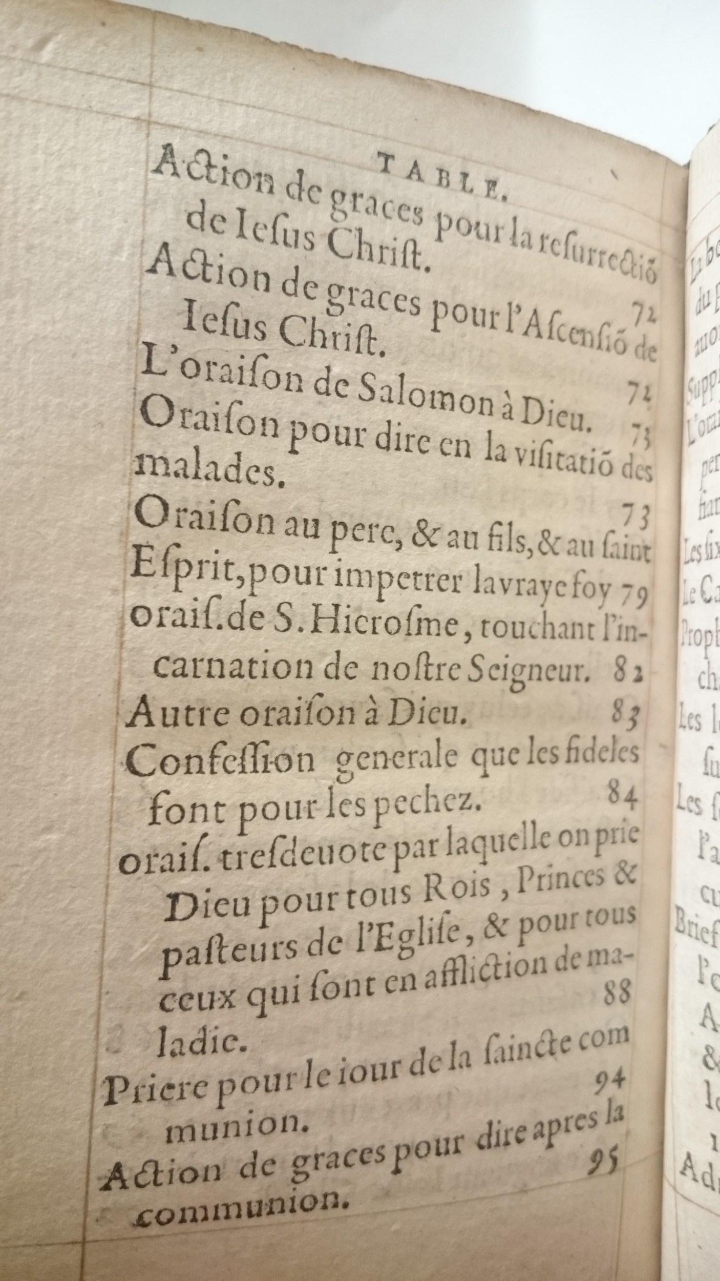 1585 - Guillaume Auvray - Trésor des prières, oraisons et instructions chrétiennes - BnF