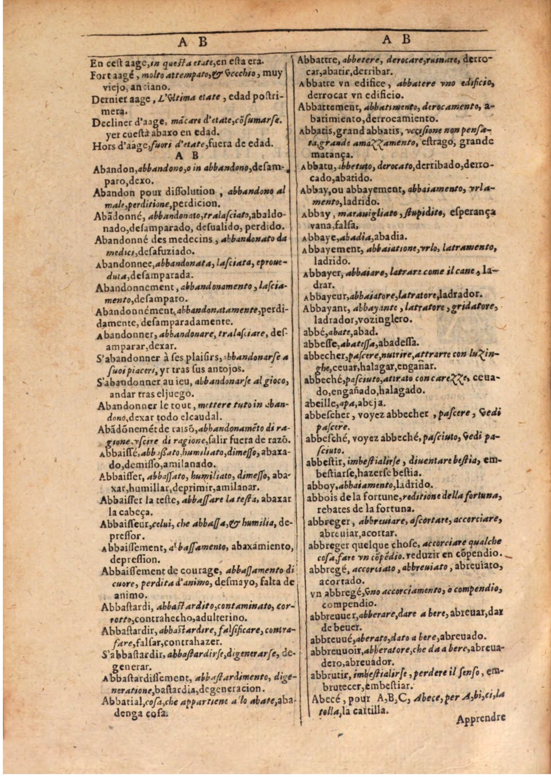1609 - Philippe Albert et Alexandre Pernet - Trésor des trois langues française, italienne et espagnole (Seconde partie) - BSB Munich 1609 - Philippe Albert et Alexandre Pernet - Trésor des trois langues française, italienne et espagnole (Seconde partie) - BSB Munich