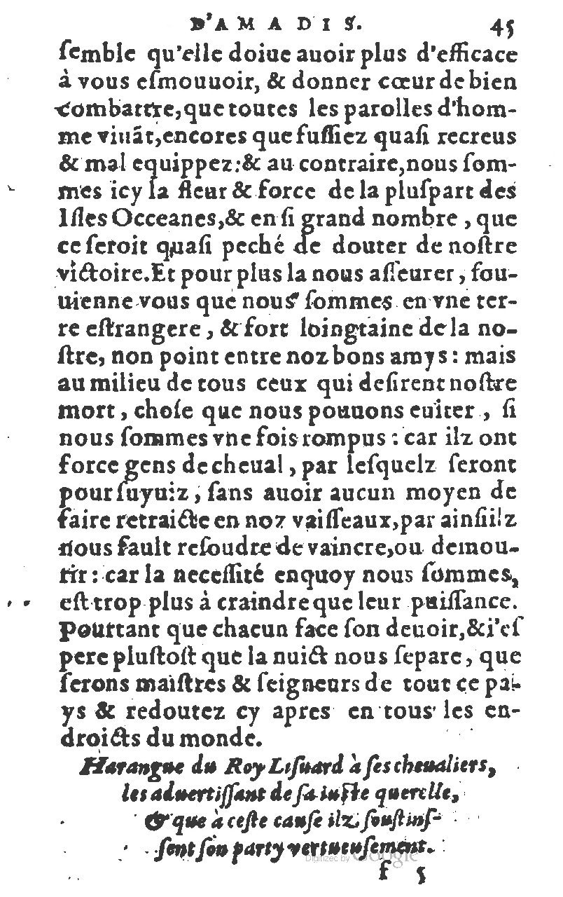 1582 - Jean Huguetan - Trésor des Amadis T. 1 - BM Lyon
