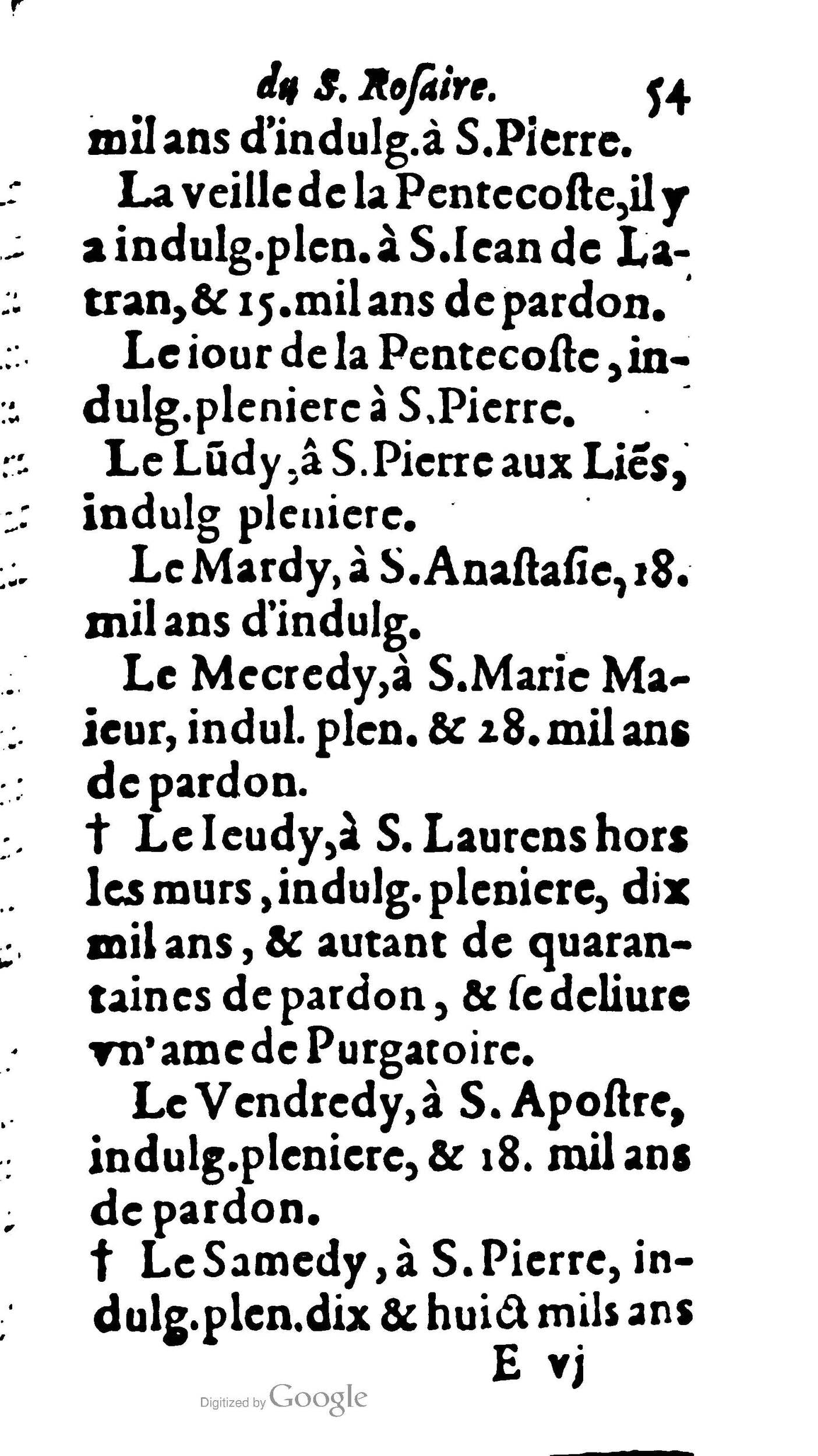 1604 - Jean Le Bouc - Trésor des indulgences du Saint Rosaire - BM Lyon 1604 - Jean Le Bouc - Trésor des indulgences du Saint Rosaire - BM Lyon