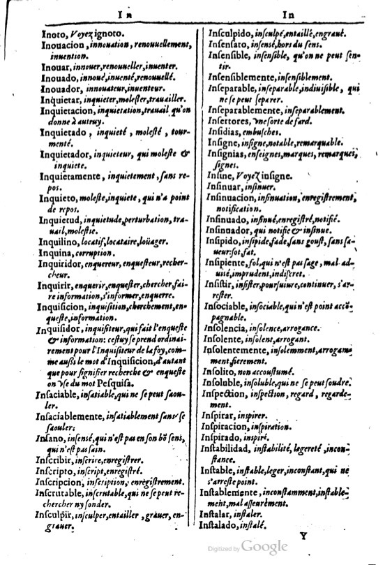 1616 - Veuve Marc Orry - Trésor des deux langues espagnole et française (Première et Seconde parties) - BM Lyon