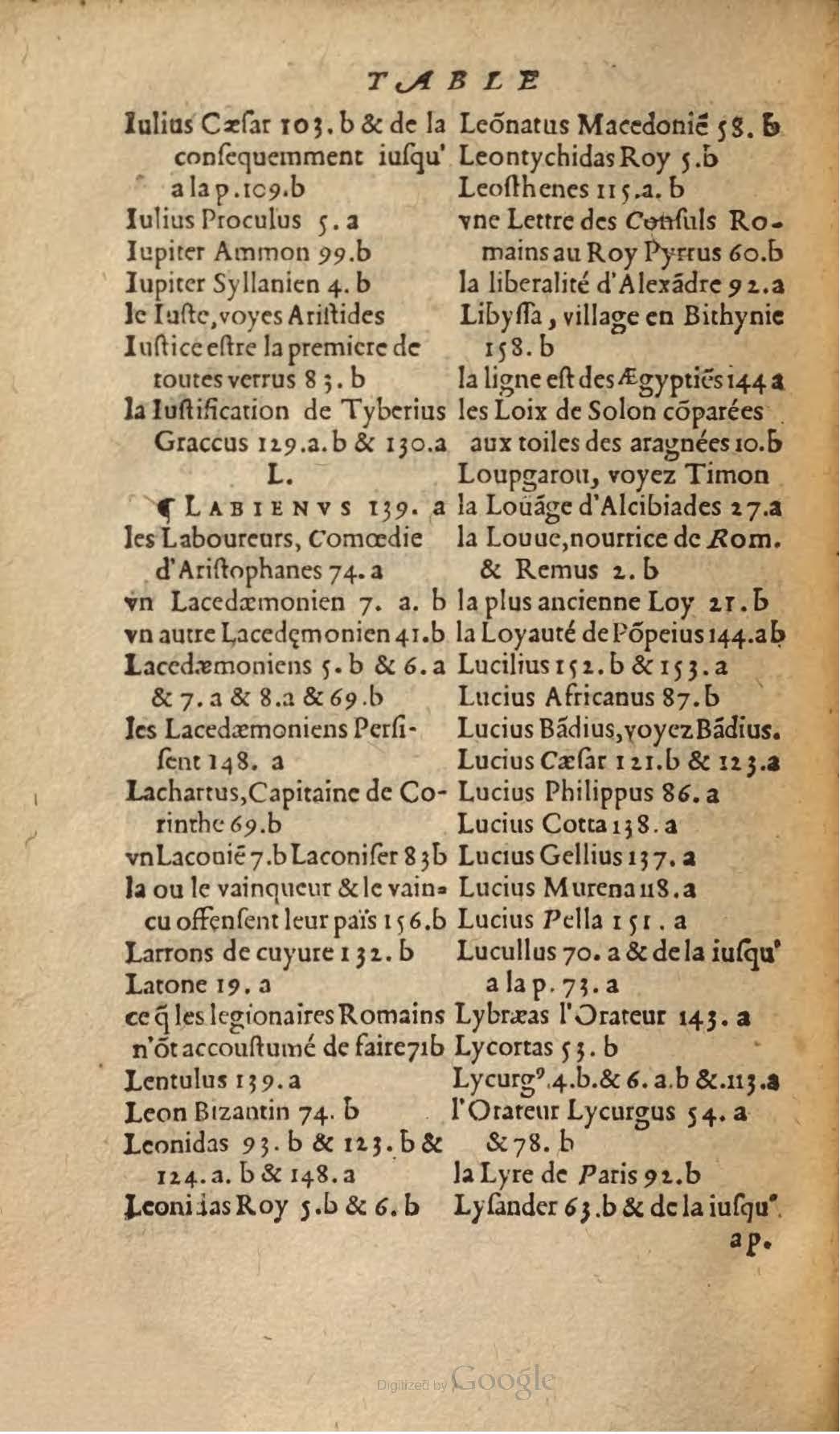 1567 - Willem Silvius - Trésor des vies de Plutarque - Anvers Musée Plantin-Moretus