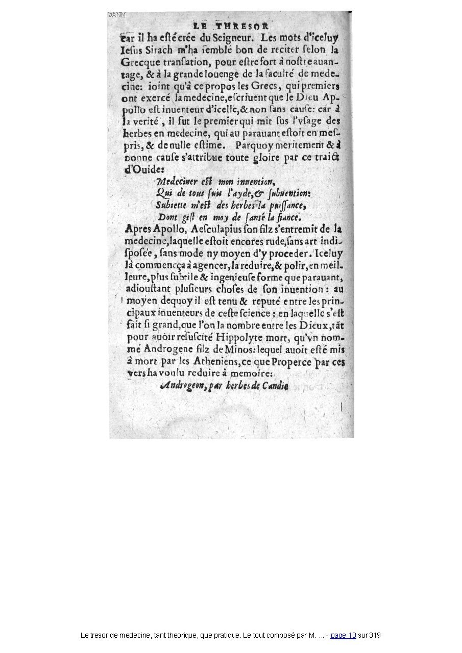 1560 - Pierre et Jan Moine - Trésor de médecine - Université Paris Cité