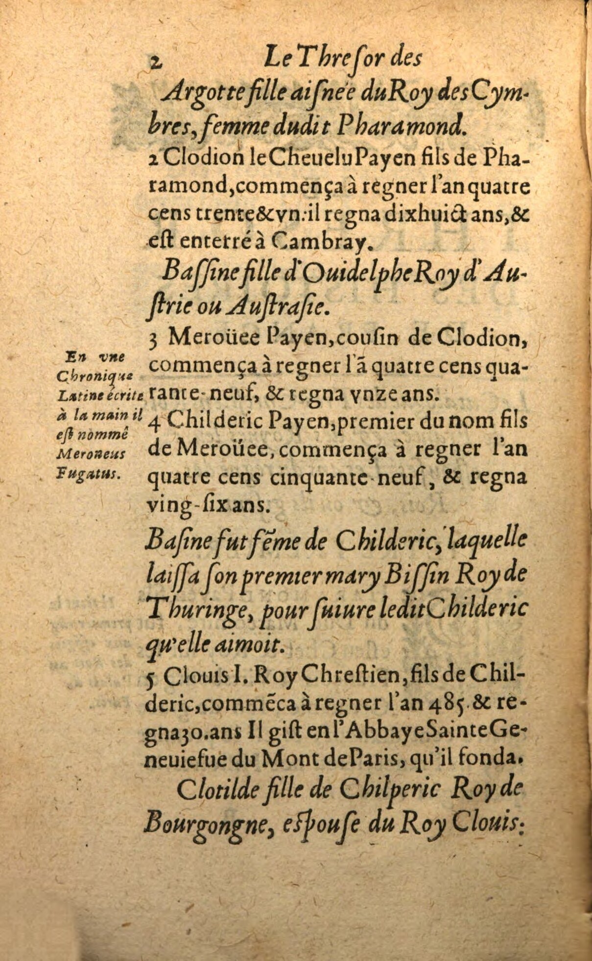 1639 - Jean Corrozet - Trésor des histoires de France - BSB Munich