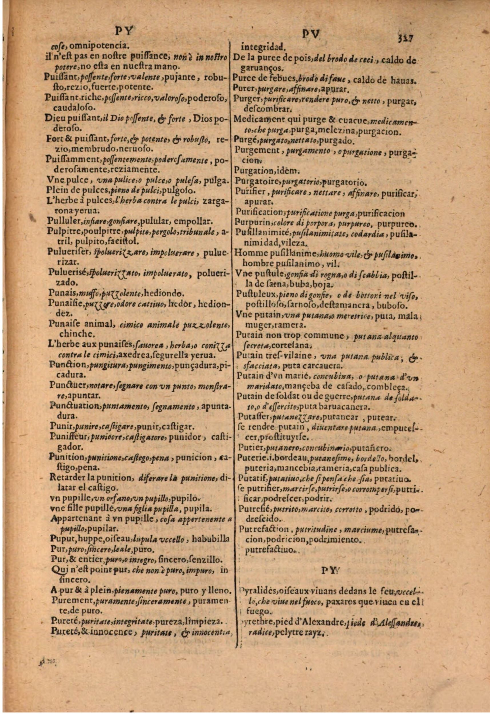 1616 - Pierre de la Rovière - Trésor des trois langues (Seconde partie) - BSB Munich