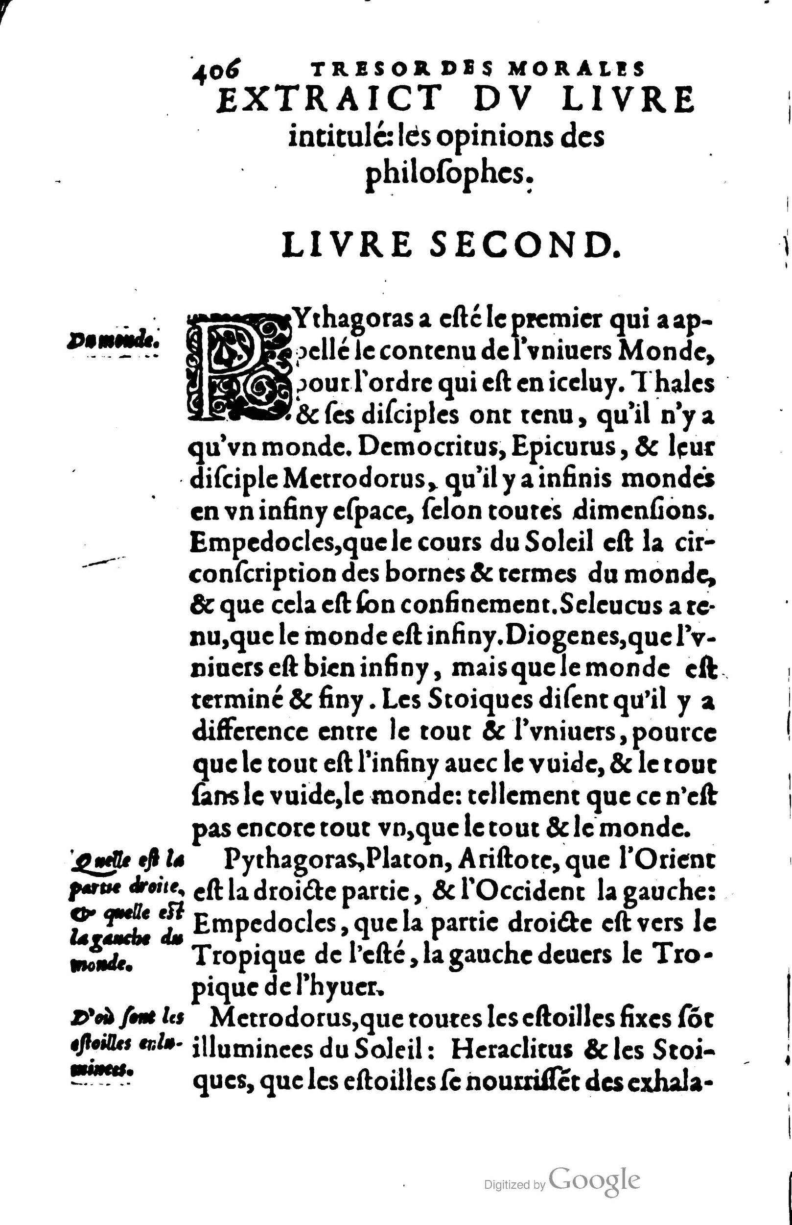 1578 - Jean Poupy - Trésor des morales de Plutarque - BSB Munich