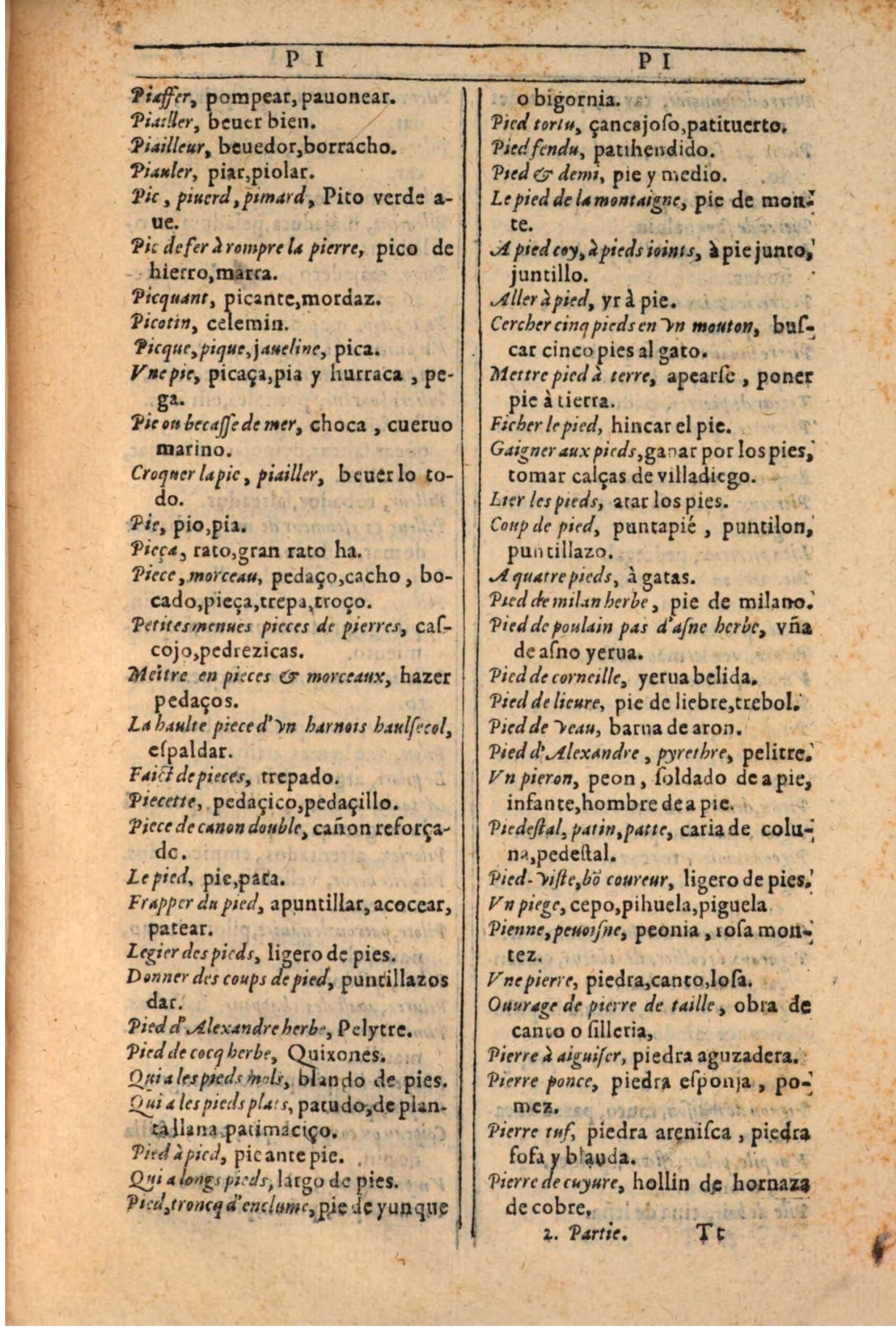 1607 - Marc Orry - Trésor des deux langues espagnole et française (Seconde partie) - BSB Munich