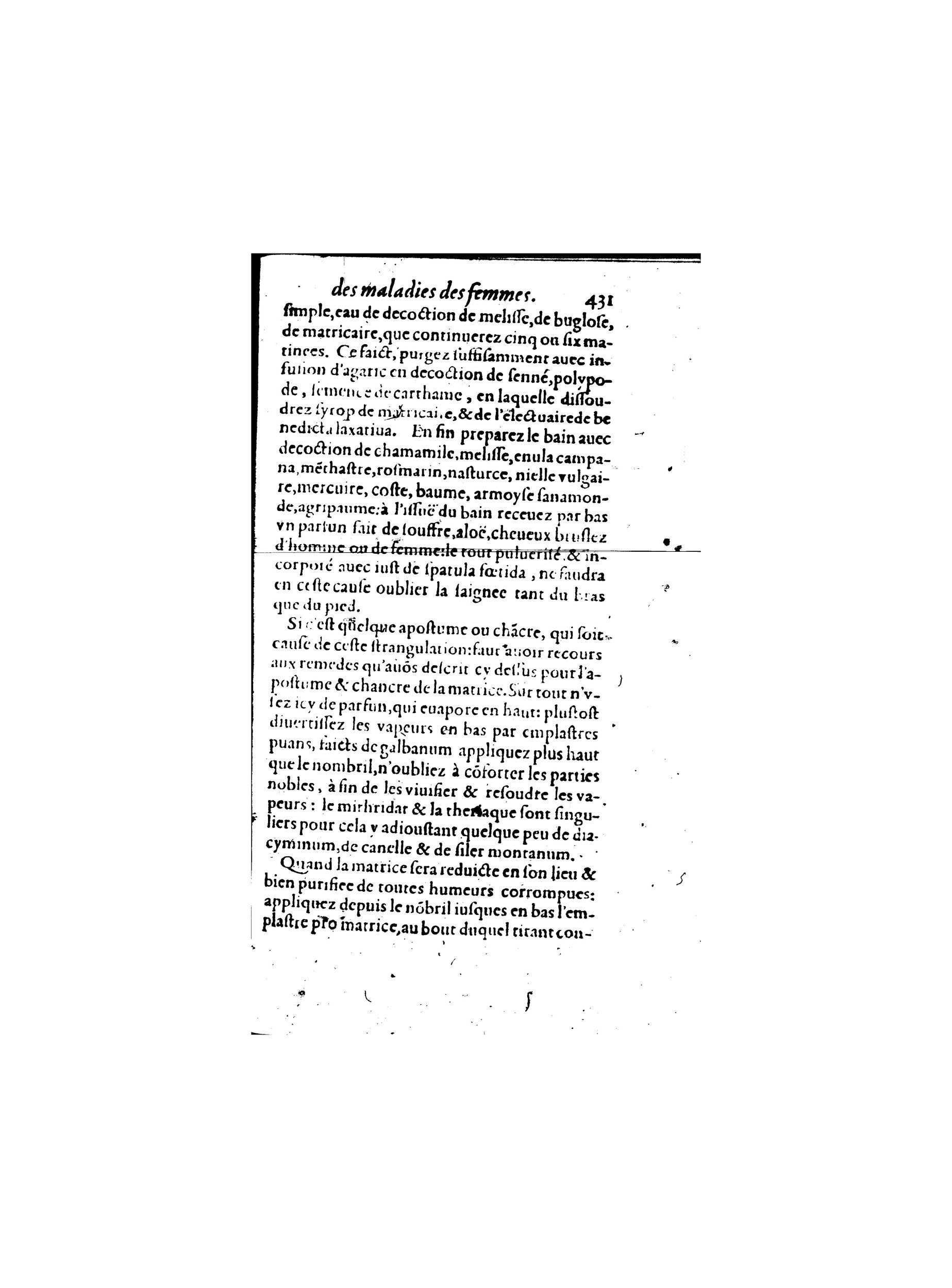 1587 - Jacques du Puis - Trésor des remèdes secrets pour les maladies des femmes - BnF