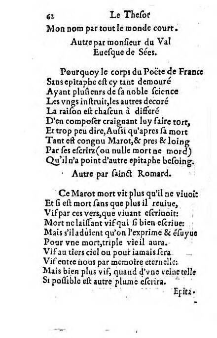 1556c. - Étienne Denise - Trésor des joyeuses inventions du parangon de poésies - ÖNB Vienne
