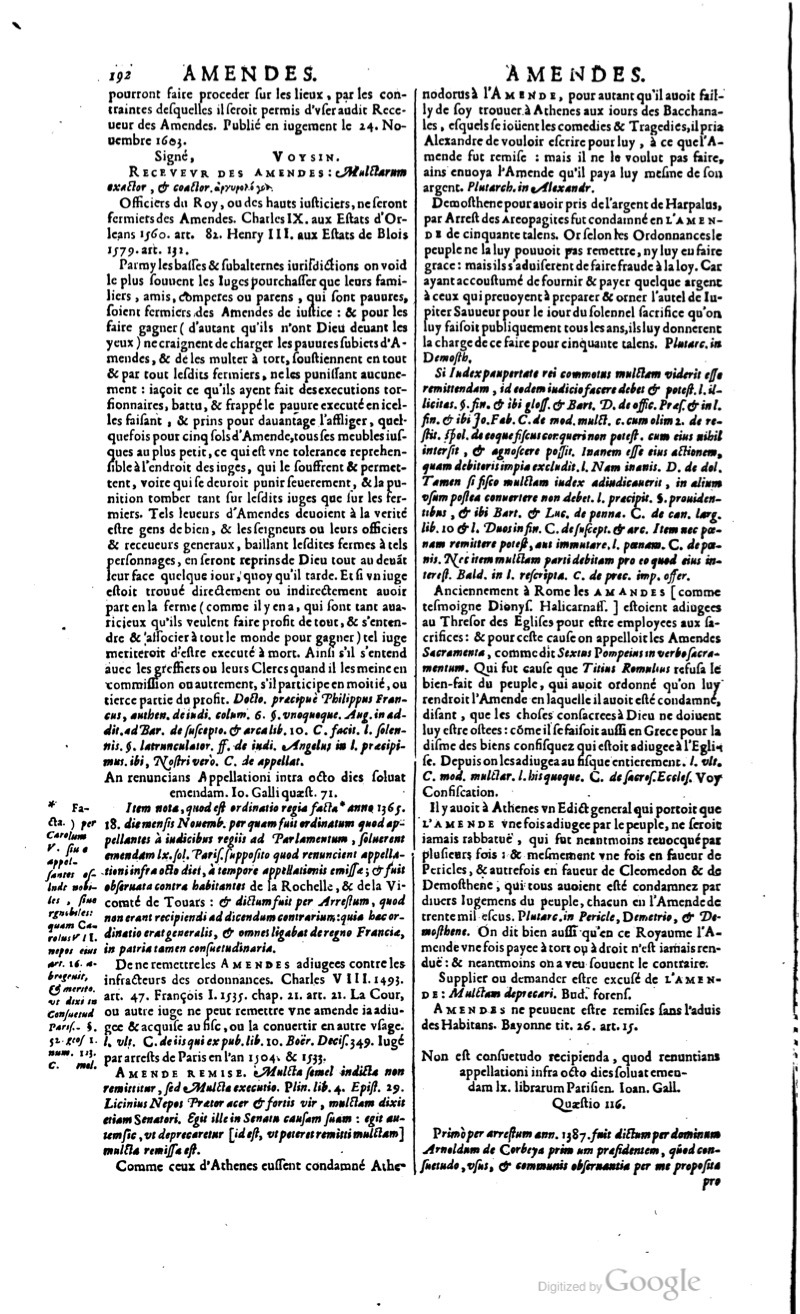 1629 - Veuve Nicolas Buon - Trésor du droit français (29620 T. 1) - BM Lyon