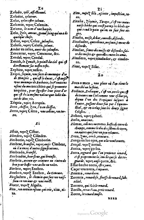 1621 - Adrian Tiffaine - Trésor des deux langues espagnole et française - BM Lyon