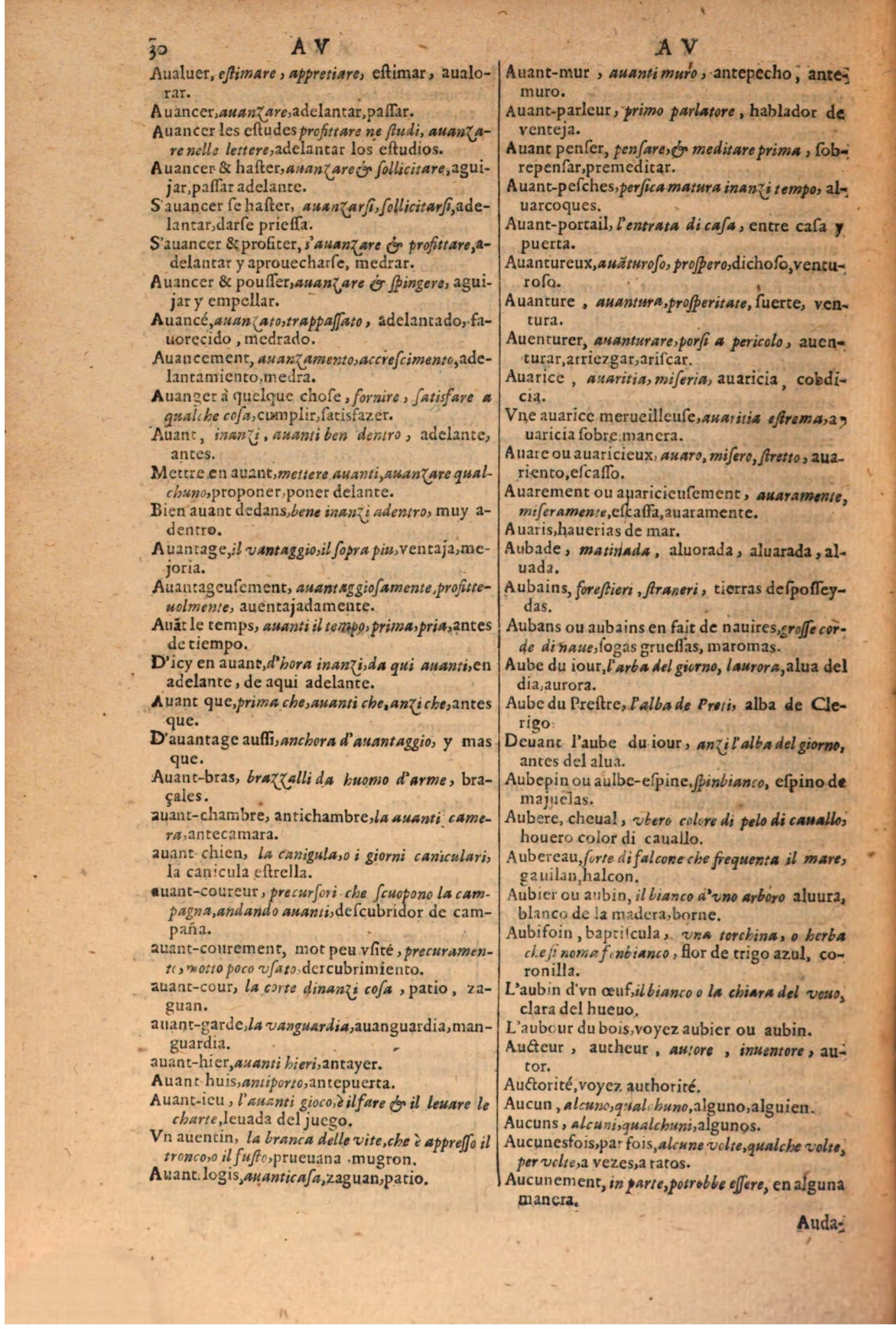 1616 - Pierre de la Rovière - Trésor des trois langues (Seconde partie) - BSB Munich