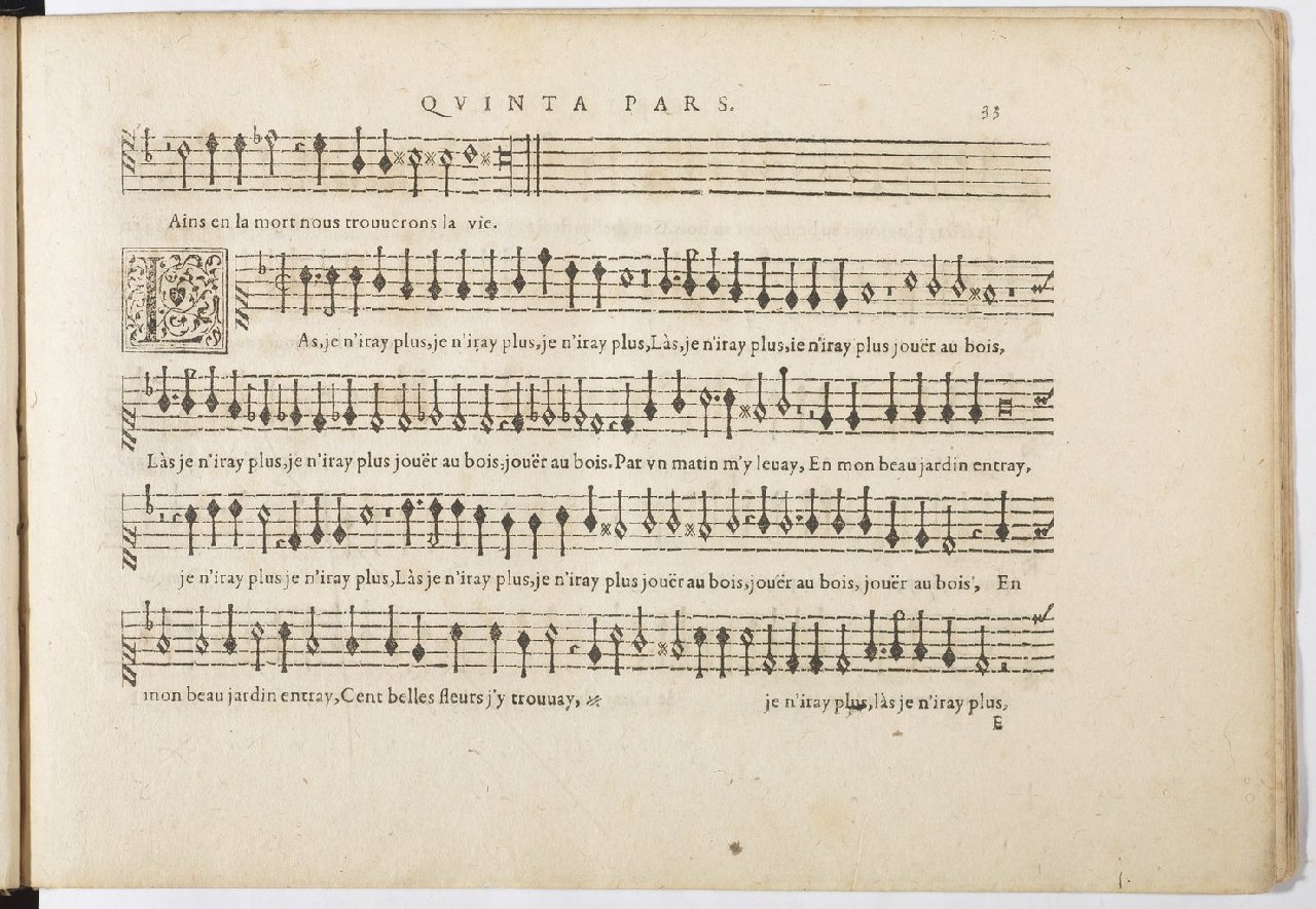 1594 - Paul Marceau - Trésor de musique d&#039;Orlande de Lassus, Superius, Bassus, Tenor, Quinta pars - BnF