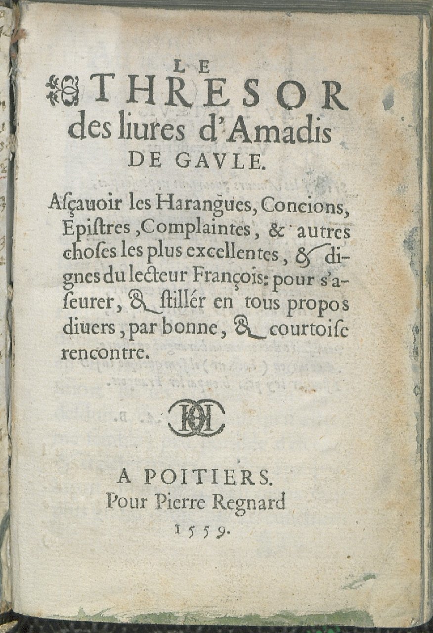 1559 - Pierre Regnard - Trésor des Amadis - Det KLG Copenhague