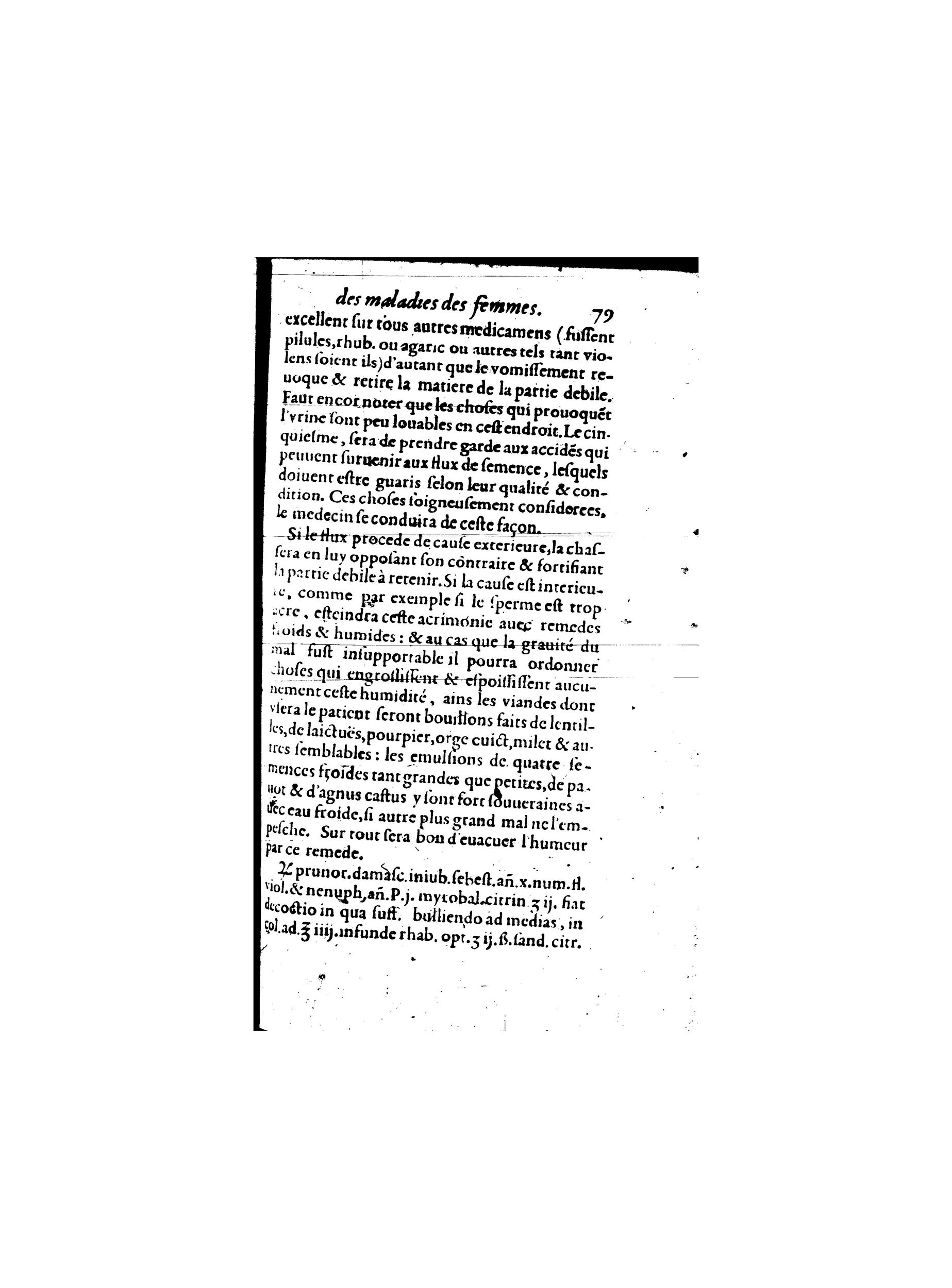 1587 - Jacques du Puis - Trésor des remèdes secrets pour les maladies des femmes - BnF