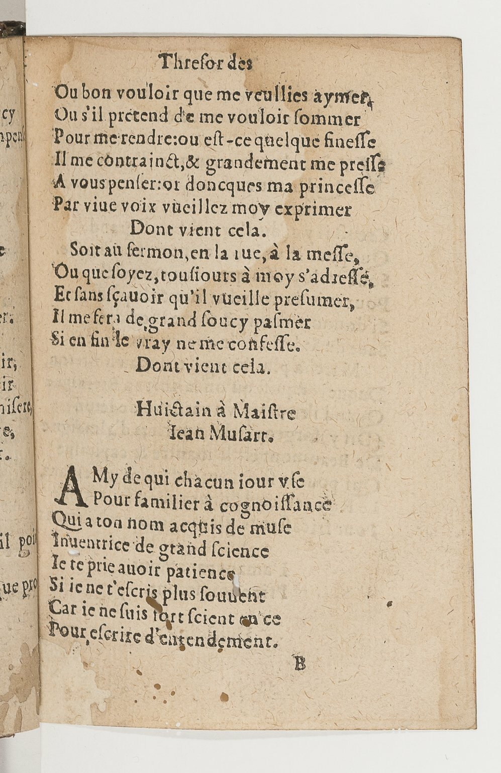1568c. - Veuve Jean Bonfons - Trésor des joyeuses inventions du parangon de poésies - BnF Arsenal