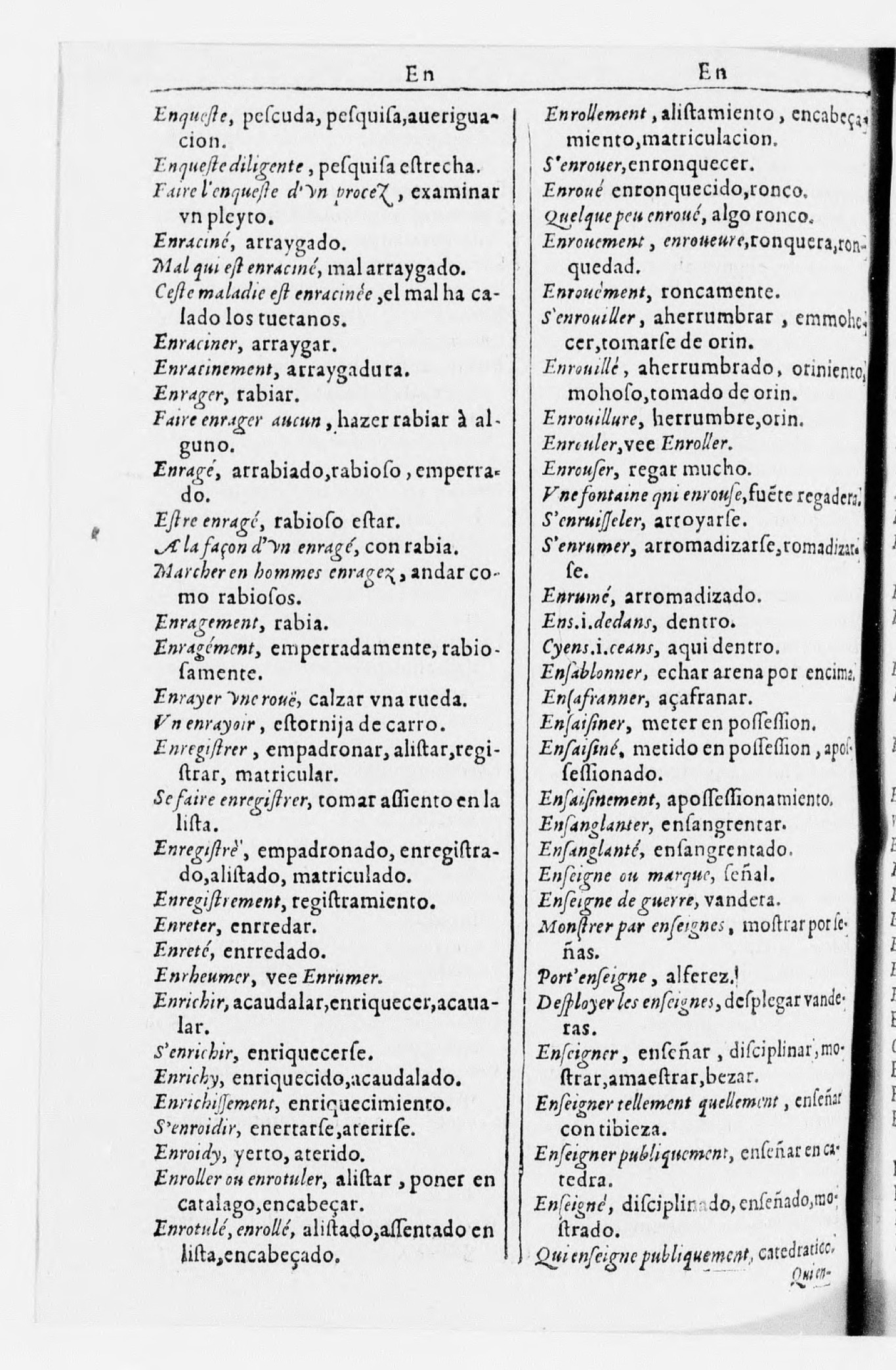 1616 - Veuve Marc Orry - Trésor des deux langues espagnole et française (Seconde partie) - BnF