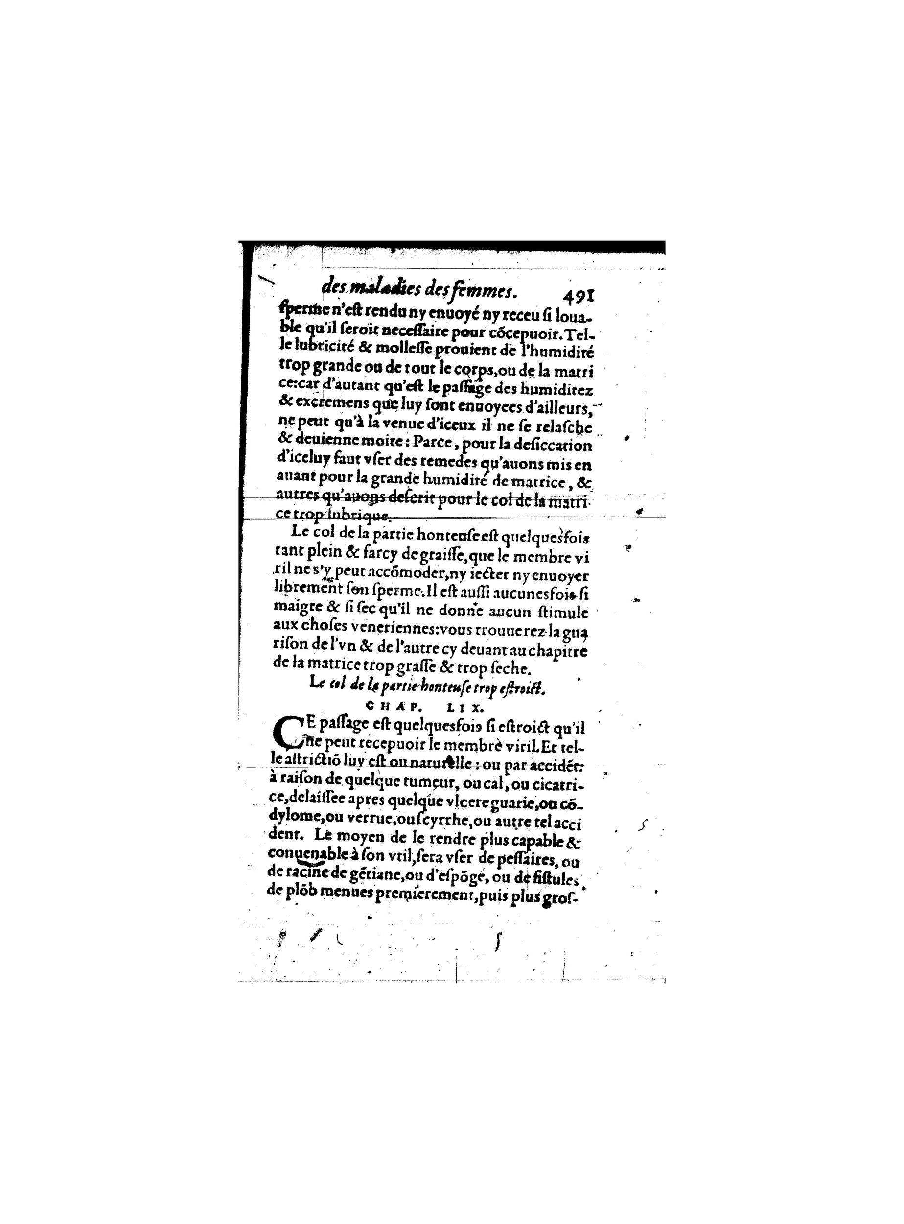1587 - Jacques du Puis - Trésor des remèdes secrets pour les maladies des femmes - BnF