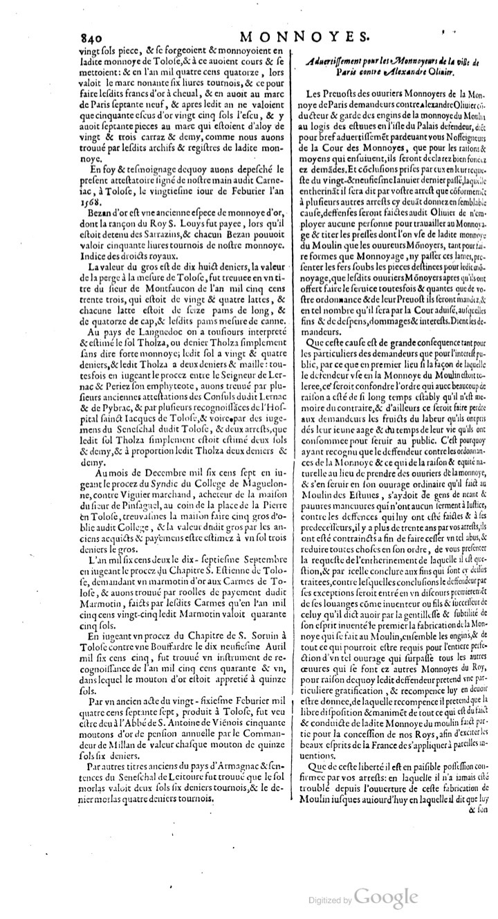 1629 - Veuve Nicolas Buon - Trésor du droit français (29620 T. 2) - BM Lyon