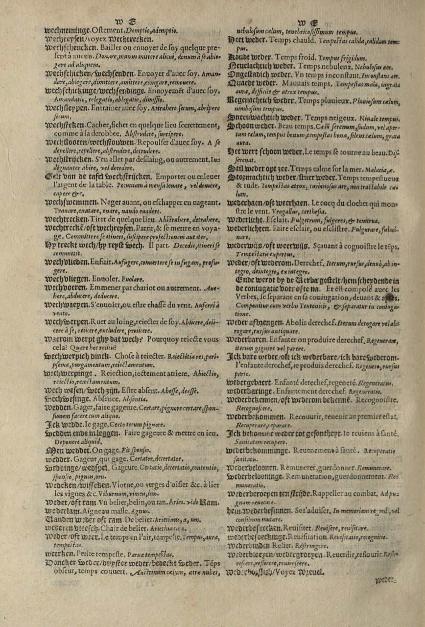 1573 - Christophe Plantin - Trésor du langage bas-allemand - Greifswald