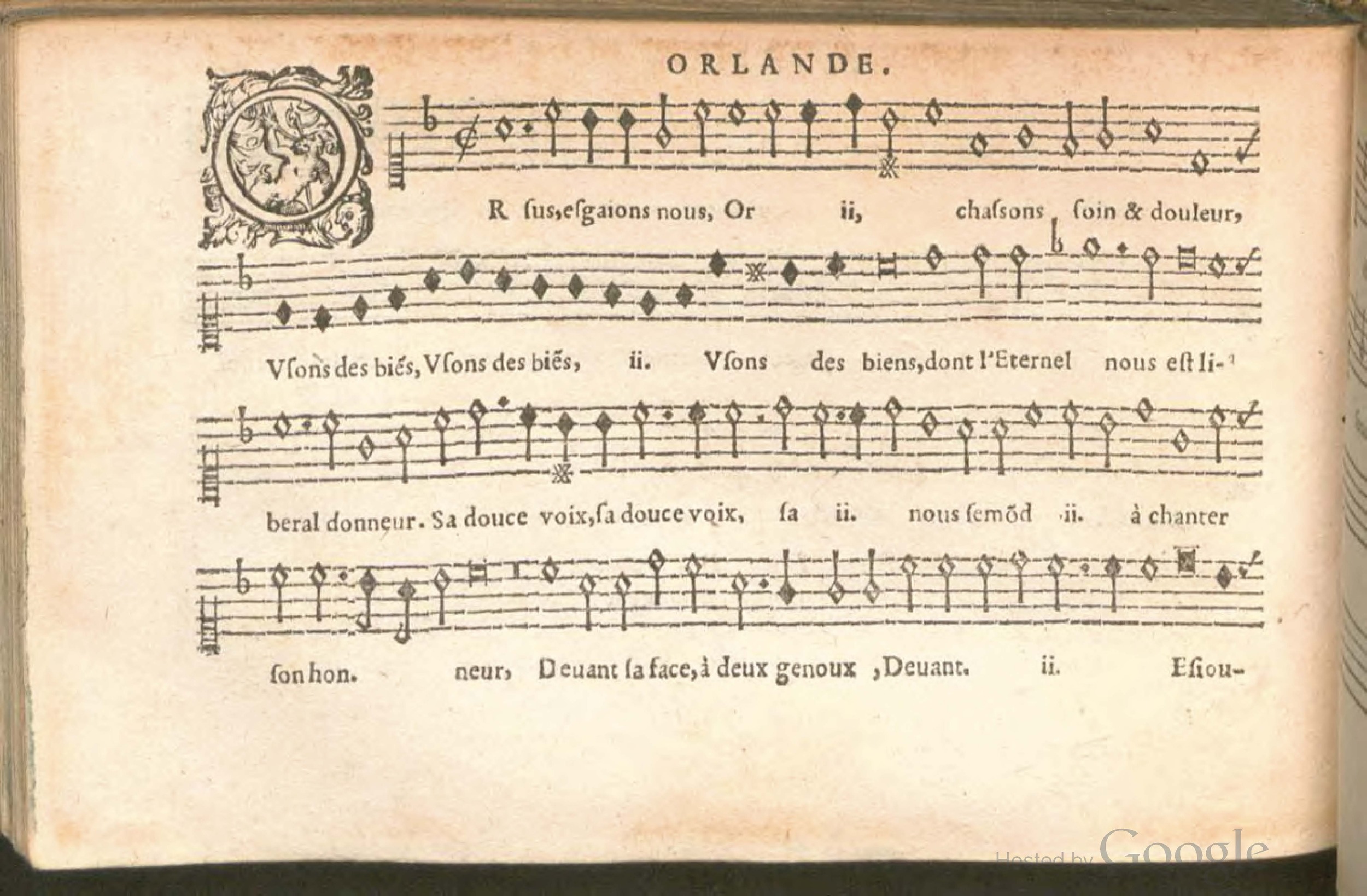 1576 - [Pierre de Saint-André] - Trésor de musique d’Orlande de Lassus Superius - BSB Munich