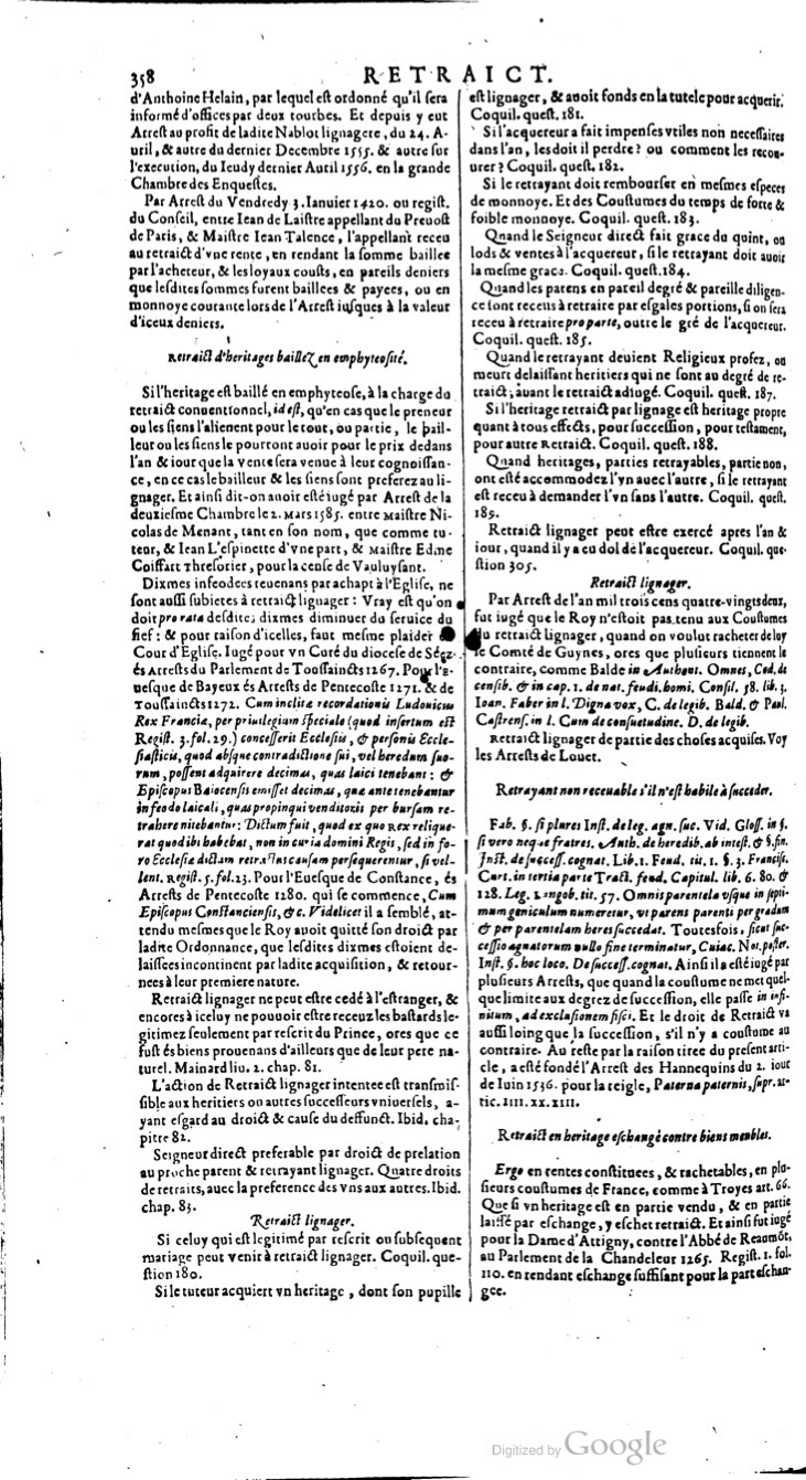 1629 - Veuve Nicolas Buon - Trésor du droit français (21754 T. 3) - BM Lyon