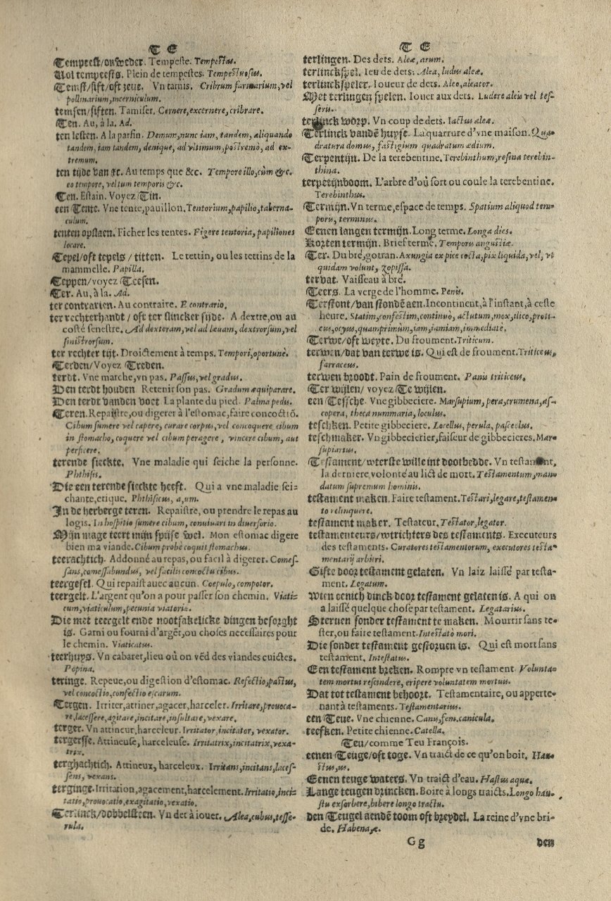 1573 - Christophe Plantin - Trésor du langage bas-allemand - Greifswald 1573 - Christophe Plantin - Trésor du langage bas-allemand - Greifswald