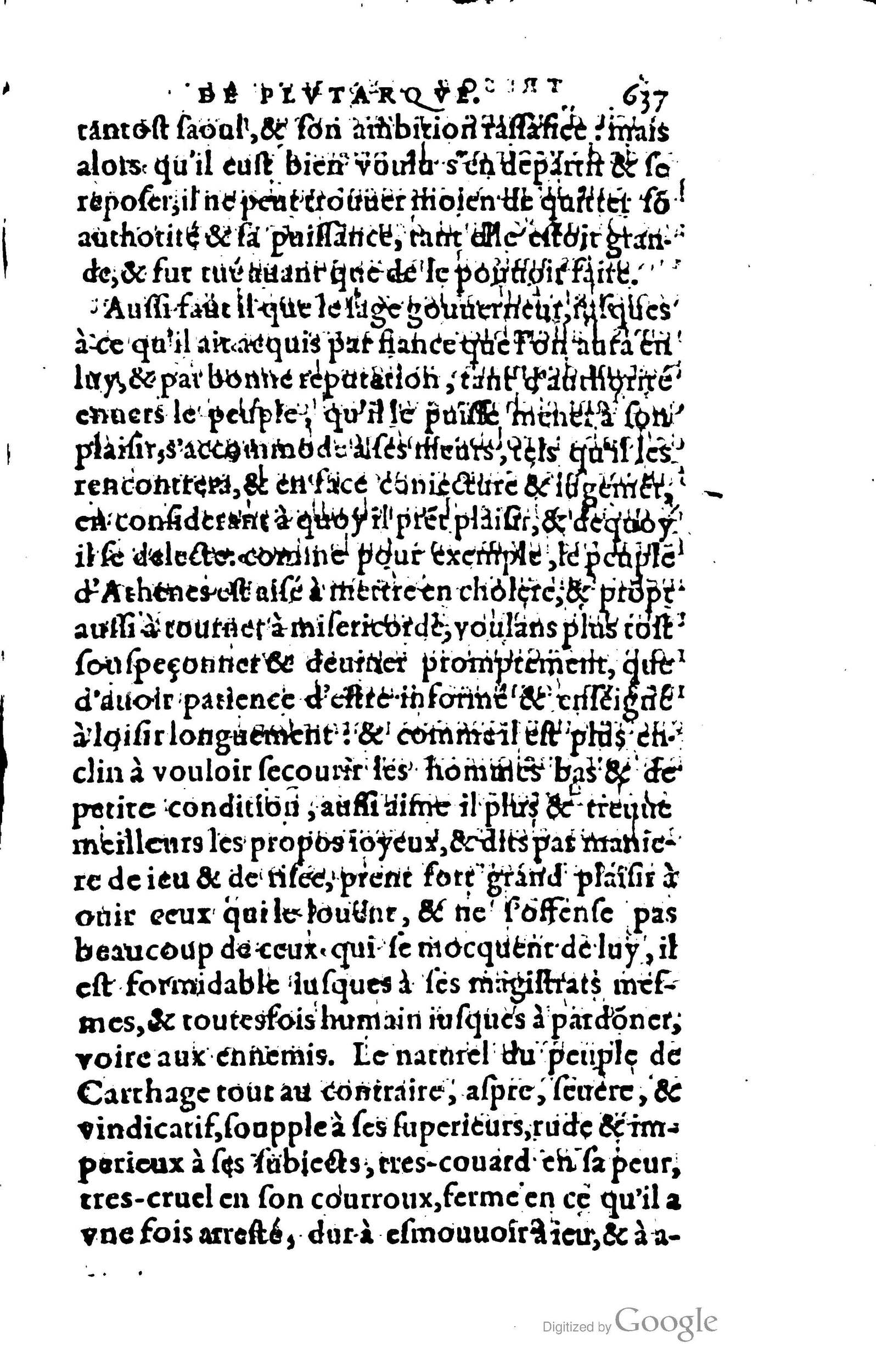 1578 - Jean Poupy - Trésor des morales de Plutarque - BSB Munich