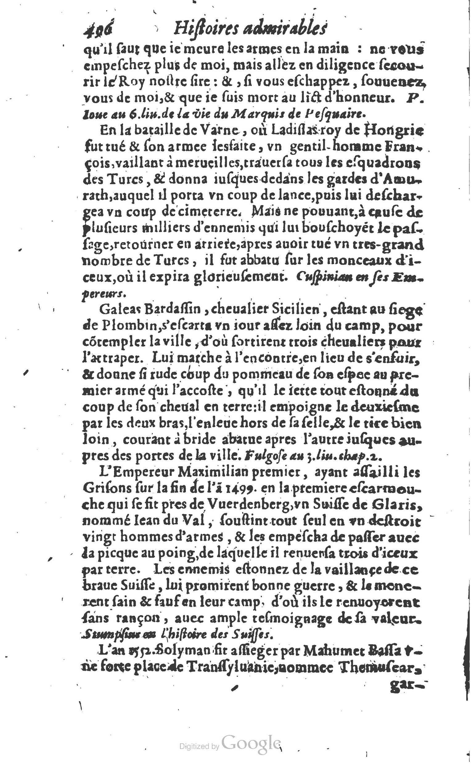 1610 - Paul Marceau - Trésor d’histoires admirables et mémorables - Princeton